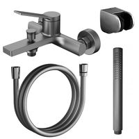 Смеситель для ванны и душа Azario VISE с ручным душем, керамический картридж, графит арт-AZ-VSA238330AJ — фото 6, Смеситель для ванны