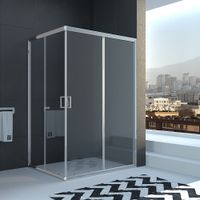 Душевой угол Veconi Rovigo RV-10, 1200x100x1950, хром, стекло прозрачное RV10-120100-01-C5 — фото 1, Прямоугольные душевые уголки