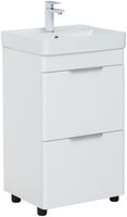 Тумба с раковиной Aquanet Ирис new 50 (Ирис Т) напольная 2 ящ. цв.белый глянец 00367334 — фото 1, Тумбы с раковиной