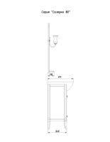 Комплект мебели для ванной Салерно 80 (Белый Патина Серебро) арт-969601 — фото 12, Комплекты мебели для ванной