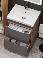 Тумба под раковину VIGO Wave 60 напольная 358 дуб золотой — фото 6, Тумбы под раковину