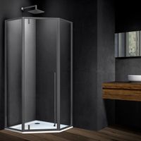 Товар: Душевой уголок Penta , 900*900, вороненая сталь, стекло прозрачное арт-VSP-3P900CLGM - фото 3 Душевой уголок Penta , 900*900, вороненая сталь, стекло прозрачное арт-VSP-3P900CLGM — фото 3, Душевые уголки трапеция