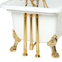 IMPERO Ванна 180x87хH76 см. белая, на лапах "LEONE" LUX слив/перелив золото 25261 — фото 5, Ванны