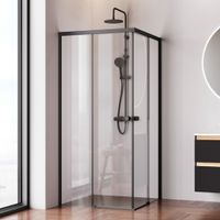 Товар: W94G-403-9090-BT1K X-joy душевое огражд квадратн.,раздвиж.двери 90x90 черный мат.,стекло прозрачн - фото 4 W94G-403-9090-BT1K X-joy душевое огражд квадратн.,раздвиж.двери 90x90 черный мат.,стекло прозрачн — фото 4, Квадратные душевые уголки