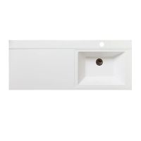 Умывальник GAMMA 120 лайт, левое крыло, белый RUNO 00-00001025 — фото 1, Мини-раковины