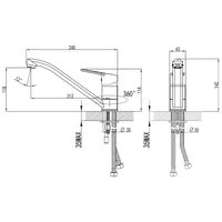 Смеситель для кухни Azario керамический картридж, хром арт-AZ-WSA654235AJ — фото 1, Смесители для кухни