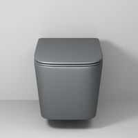 Унитаз подвесной Grossman (485х340х290) безободковый,смыв торнадо,серый матовый с тонкой крышкой,микролифт,1 место арт-GR-4404GMSQ — фото 6, Подвесные унитазы