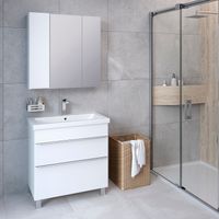 Тумба напольная с умывальником AXIOMA 80 /2 ящ/ с ум. Como 80 / AQUA DE MARCO 5080WGAXI/F/1 — фото 2, Тумбы с раковиной