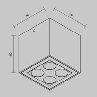 Потолочный светильник Outdoor O309CL-L8GF3K — фото 2, Уличное освещение