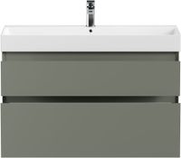 Тумба под раковину Allen Brau Infinity 100 олива матовый арт-1.210027.CGM — фото 5, Тумбы под раковину