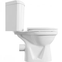 9854B099-7200 WENKEL Унитаз угловой с бачком и сиденьем микролифт из термопласта NORM (VITRA) — фото 1, Напольные унитазы