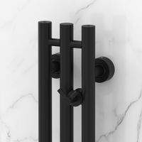 Полотенцесушитель водяной Сунержа Терция PRO 1200х100 Матовый чёрный арт-31-0444-1210 — фото 2, Водяные полотенцесушители