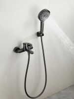 Смеситель для ванны с душем BELZ, оружейная сталь, арт-B61713-3 — фото 4, Смеситель для ванны