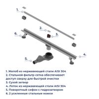 Душевой трап RGW SDR-50Gr, арт-76215010-11 — фото 5, Трапы для душа
