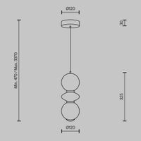Подвесной светильник Maytoni MOD362PL-L10GR3K — фото 4, Подвесные светильники