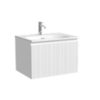 Тумба подвесная SANCOS Code 590х453х400, c одним ящиком оснащенным доводчиками, цвет белый , арт. CD60W — фото 5, Тумбы под раковину