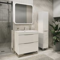 Тумба напольная "ВИСТА-75 см" с 2-я ящ. белый глянец (ум. Alice-75) 107565 — фото 2, Комоды и тумбы для ванной комнаты