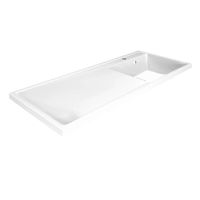 Раковина Azario Paola Magenta 1100 R правосторонняя, литьевой мрамор, белый арт-CS00079100 — фото 2, Раковины встраиваемые сверху