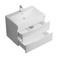 Тумба подвесная "ВИСТА-75 см" с 2-я ящ. белый глянец (ум. Alice-75) 107559 — фото 4, Комоды и тумбы для ванной комнаты