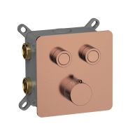 Смеситель с термостатом встраиваемый на 2 потребителя комплект с монтажной частью арт-AQM8811BC — фото 1, Смесители для душа с термостатом