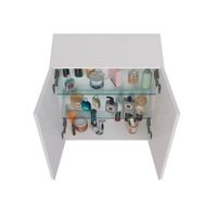 Шкаф Lemark VEON 60 см подвесной, 2-х дверный, цвет корпуса, фасада: Белый глянец арт-LM01V60SH — фото 3, Шкафы для ванной