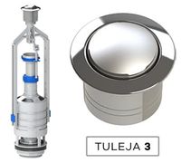 KK-POL ZSB/211/0/T/3 Сливной механизм однорежимный с stop, высота 330-420 мм — фото 1, Комплектующие