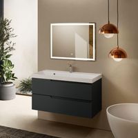 "S3" тумба под умывальник подвесная 100 см., цвет антрацит. арт-AQM900310GM — фото 3, Тумбы под раковину