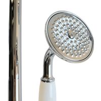 OXFORD Душевой настенный гарнитур (см-ль д/душа/колонна RETRO/верхн.душ/шланг/ручн.душ),хром 32572 — фото 6, Душевые гарнитуры