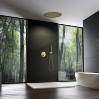 Душевая система встроенная с термостатом Timo Saona SX-2370/17SM золото матовое — фото 1, Душевые системы