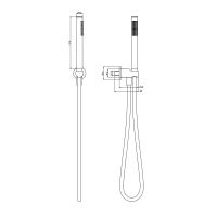 Набор для комплектации душа со смесителем, золото шлифованное арт-AQM8404BG — фото 3, Встраиваемые душевые комплекты