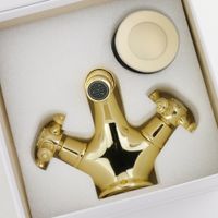 PRESTIGE См-ль д/биде, донный клапан "click-clack", золото 31604 — фото 7, Смесители для биде