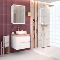 Зеркальный шкаф ASTI 60 c LED-подсветкой /ИК выключатель на взмах /AQUA DE MARCO 1060CAST — фото 9, Зеркальные шкафы в ванную