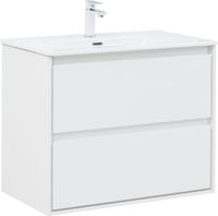 Товар: Тумба с раковиной Aquanet Милан 80 цв. белый глянец 00340154 - фото 2 Тумба с раковиной Aquanet Милан 80 цв. белый глянец 00340154 — фото 2, Тумбы с раковиной