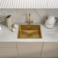 Товар: Кухонная мойка Reflexion Iseo RX2250GD брашированное золото - фото 156 Кухонная мойка Reflexion Iseo RX2250GD брашированное золото — фото 156, Кухонные мойки