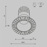 Встраиваемый светильник Technical DL122-15W-4K-TRS-B — фото 13, Точечные светильники