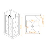 Душевой уголок RGW PA-144 (PA-104+Z-050-2+O-204) 900x700 060814497-11 — фото 1, Душевые уголки