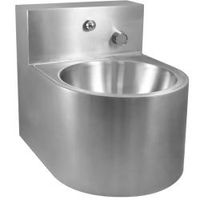 Раковина из нержавеющей стали настенная антивандальная круглая со смесителем , шт 13036.W — фото 1, Аксессуары и оборудование для общественных мест