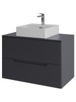 Orange Line Li-80TugMDF+B04-405W тумба с раковиной подвесная 80 см, графит/белый Li-80TugMDF+B04-405W — фото 6, Тумбы с раковиной