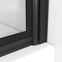 Шторка для ванны Niagara Nova (90х140) черный матовый,стекло прозрачное с рисунком,распашная,1 место арт-NG-08-90BLACK — фото 7, Шторки для ванной распашные