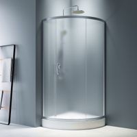 W83UG-315-090MT Like Solo Slide Стекла для душ. ограждения 90x90x200, стекло прозрачное, проф мат гл — фото 3, Душевые кабины и ограждения