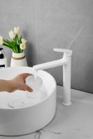 Смеситель для накладной раковины BELZ, белый, арт-B11713-8 — фото 4, Смесители для раковины