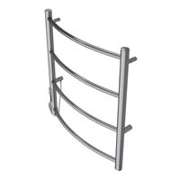 Полотенцесушитель электрический AZARIO VERONA 500/600 4 секции, диммер слева, хром арт-AZ04756 — фото 2, Электрические полотенцесушители