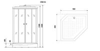 Товар: Душевая кабина Niagara Ultra NG-2306-01 (90х90х220) низкий поддон(16см),стекло мозаика,4 места 23060154 - фото 3 Душевая кабина Niagara Ultra NG-2306-01 (90х90х220) низкий поддон(16см),стекло мозаика,4 места 23060154 — фото 3, Душевые кабины