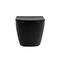 Унитаз ABBER Bequem AC1100TMB подвесной черный матовый, безободковый, смыв торнадо — фото 11, Подвесные унитазы