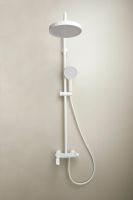 Товар: Душевая система с тропическим душем и смесителем BELZ, клавишный переключатель, белый, арт-B25713-8 - фото 2 Душевая система с тропическим душем и смесителем BELZ, клавишный переключатель, белый, арт-B25713-8 — фото 2, Душевые стойки