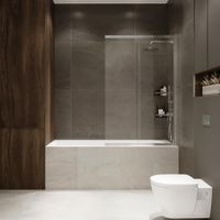 Шторка на ванну слайдер Terminus Ното 150х90, хром 1CS150х90C — фото 1, Шторы для ванной