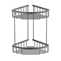Полка угловая двойная Timo Saona 13082/18 черное золото — фото 4, Полки для ванной и душа