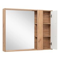 Зеркальный шкаф MELBOURNE 100 /универсальный/дуб/белый/ AQUA DE MARCO 1100WCMEL/V.2.0 — фото 5, Зеркальные шкафы в ванную