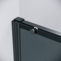 Дверь в нишу Grossman Galaxy (110х195) черный матовый,стекло тонированное,раздвижная, 1 место арт-100.K33.01.110.21.10 — фото 8, Раздвижные душевые двери