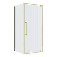 Душевое ограждение Niagara Nova NG-45-10ASG-A80SG-34 (100х80х195) прямоугольник,распашная,золото сатин,стекло прозрачное,2 места — фото 1, Прямоугольные душевые уголки